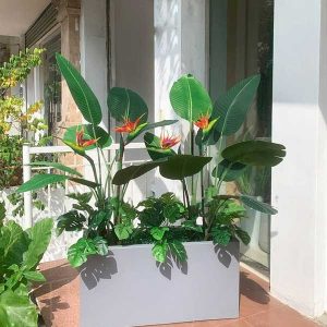 Bồn Cây Chuối Thiên Điểu Giả Trang Trí Cửa Hàng, Studio, Tiệm Quán, Văn Phòng, Nhà Cửa – Dài 1m4