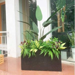 Bồn Cây Chuối Tiểu Cảnh Giả Trang Trí Cửa Hàng, Studio, Tiệm Quán, Văn Phòng, Nhà Cửa – Cao 1m4