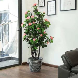 Cây Hoa Hồng Giả Trang Trí Cửa Hàng, Studio, Tiệm Quán, Văn Phòng, Nhà Cửa – Cao 1m65 – Mã: PN-CG003