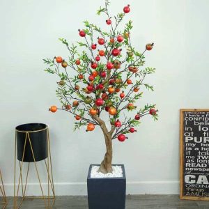 Cây lựu giả độc đáo trang trí cửa hàng, văn phòng, căn hộ [45cm – 65cm – 90cm -1m – 1m1 – 1m2 – 1m3 – 1m4 – 1m5 – 1m6 – 1m7]