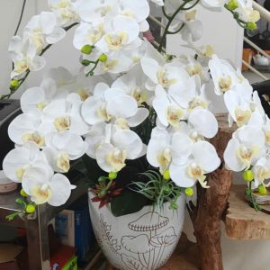 Chậu lan giả màu trắng 70cm