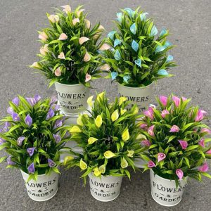 Chậu hoa giả để bàn 30cm