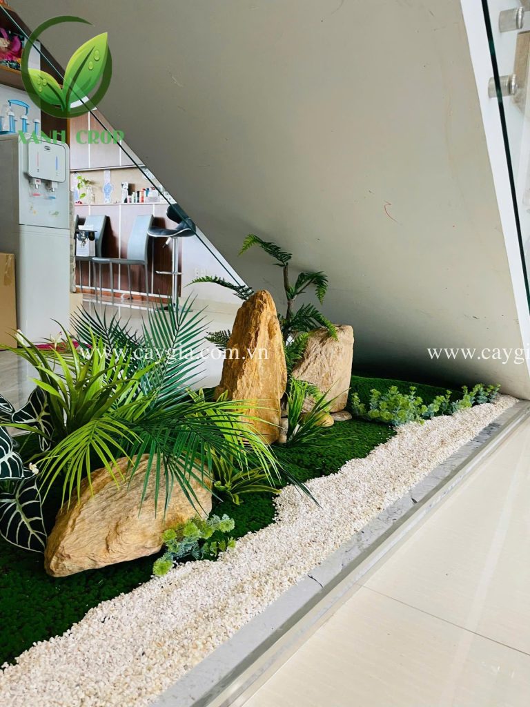 Quy trình thiết kế & thi công tiểu cảnh cây giả