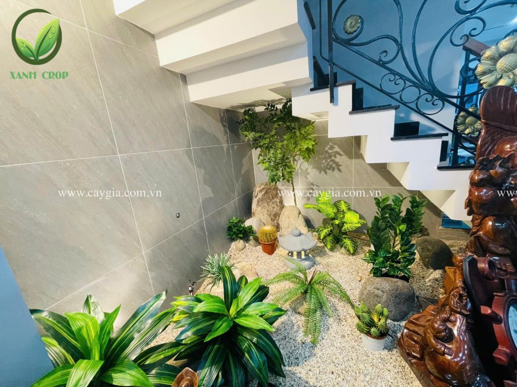Tiểu cảnh cây giả sân thượng, ban công, giếng trời