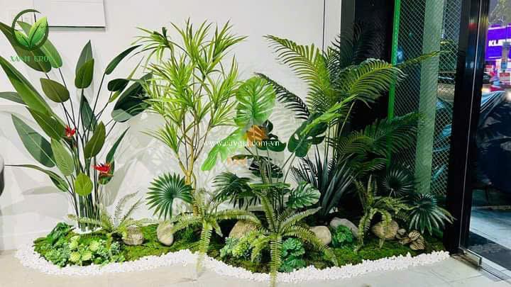 Quy trình thiết kế & thi công tiểu cảnh cây giả