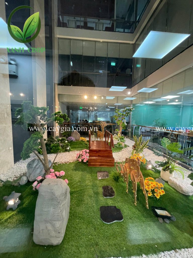 Tiểu cảnh cây giả cho nhà hàng, quán café, khách sạn