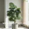 Chậu cây giả lá cọ 18 lá