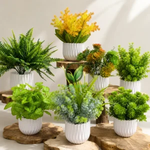 chậu cây giả để bàn 35cm