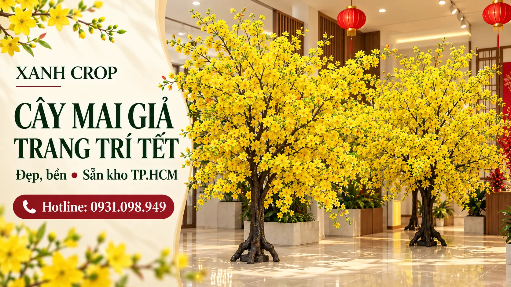 Cây Mai Giả Trang Trí Tết Đẹp, Bền